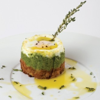 ALHEIRA* WITH BROCCOLI AND QUAIL EGGS