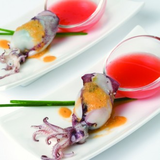 STUFFED SQUID WITH GAZPACHO